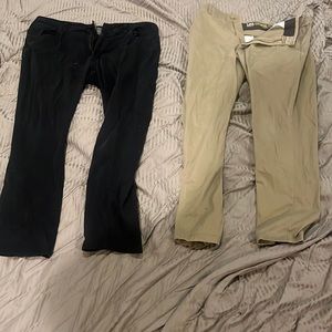 Lee Mens Relaxed Fit Khakis & G.H. Bass & Co. Mens Black Jeans